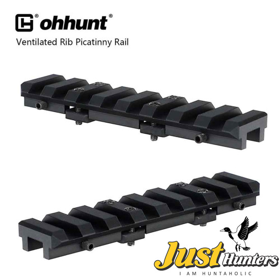 Ohhunt Ventilated Shotgun Rib Mount Picatinny Rail - 3.35 inch 8 Slot