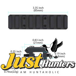 Ohhunt Ventilated Shotgun Rib Mount Picatinny Rail - 3.35 inch 8 Slot