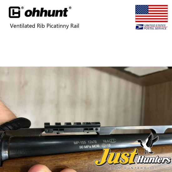 Ohhunt Ventilated Shotgun Rib Mount Picatinny Rail - 3.35 inch 8 Slot