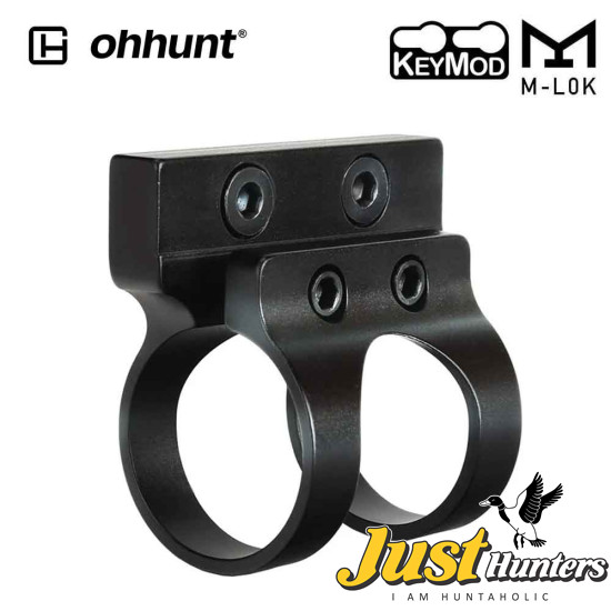 Ohhunt 1 inch Offset Flashlight Torch Mount Fit Both M-lok & Keymod Rails