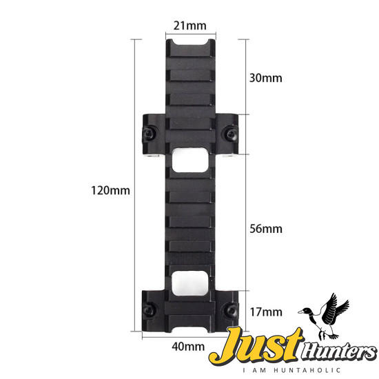 Ohhunt Low Profile Bidirectional MP5 Claw Optic Mount Picatinny Rail