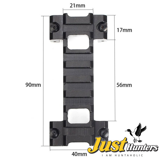 Ohhunt Low Profile Bidirectional MP5 Claw Optic Mount Picatinny Rail