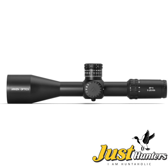 Arken Optics EP5 5-25X56 Rifle Scope FFP VPR MOA Illuminated Reticle with Zero Stop 34mm Tube Arken Optics EP5 5-25X56 Rifle Scope FFP VPR MOA Illuminated Reticle with Zero Stop 34mm Tube