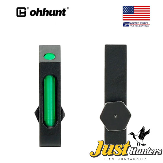 ohhunt® Green Red Fiber Optic Sight Front & Rear Sights for Glock Pistols