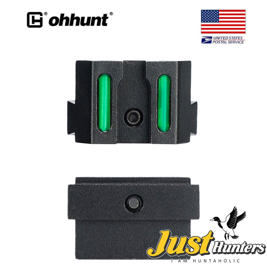 ohhunt® Green Red Fiber Optic Sight Front & Rear Sights for Glock Pistols