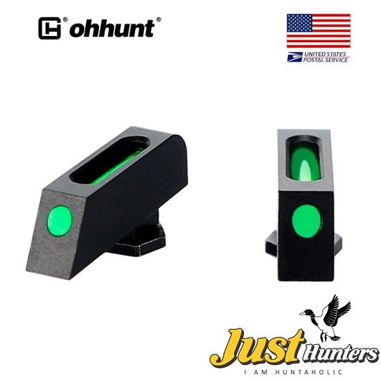 ohhunt® Green Red Fiber Optic Sight Front & Rear Sights for Glock Pistols