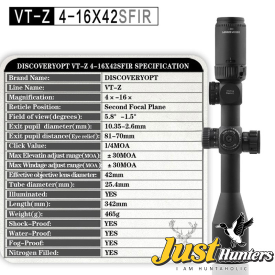 Discovery Optics VT-Z 4-16X42SFIR Scope