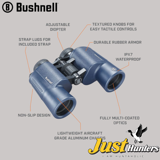 BUSHNELL H2O 12X42 WATERPROOF PORRO BINOCULARS BUSHNELL H2O 12X42 WATERPROOF PORRO BINOCULARS