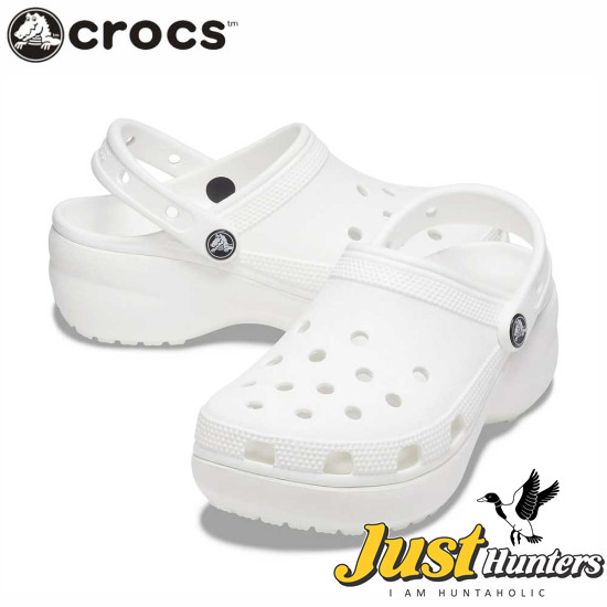 Women's Crocs Classic Platform Clog White