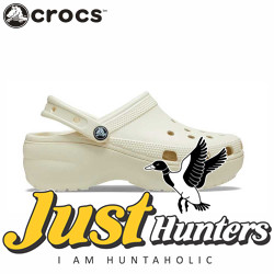 Women's Crocs Classic Platform Clog Roomy Fit Bone