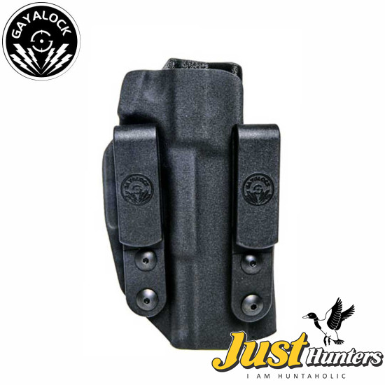 G19 -Double Clip IWB Kydex Black Holster Fits Glock 19/23/32/44/45 Pistols Price in Pakistan