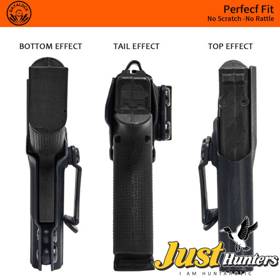 Gayalock IWB Kydex Black Holster Fits Glock 43/43X/43MOS/48/48MOS