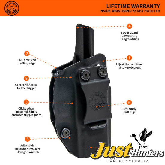 GAYALOCK Kydex IWB HOLSTER Fits Taurus G2/G2C/G2S/G3C/G3S