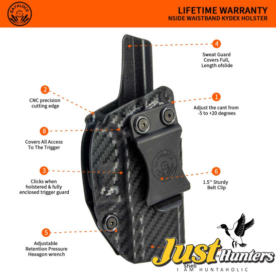 GAYALOCK Kydex IWB HOLSTER Fits Taurus G2/G2C/G2S/G3C/G3S