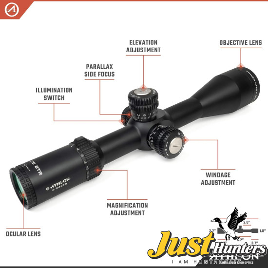 Athlon Optics Helos BTR 6-24x50 MOA First Focal Plane Riflescopes Athlon Optics Helos BTR 6-24x50 MOA First Focal Plane Riflescopes