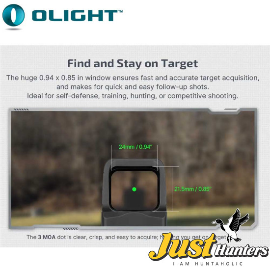OLIGHT Osight 3 MOA Rechargeable Green Dot Open Reflex Sight with Charging Cover, Tactical Parallax-Free Sight, Picatinny Mount Compatible OLIGHT Osight 3 MOA Rechargeable Green Dot Open Reflex Sight with Charging Cover, Tactical Parallax-Free Sight, Picatinny Mount Compatible