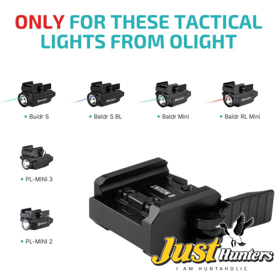 OLIGHT Rail Mount for Tactical Light on Glock 43X MOS, Compatible with Different Set-ups, Fits with Baldr S, Baldr S BL, Baldr RL Mini, Baldr Mini, PL-Mini 3 and PL-Mini 2