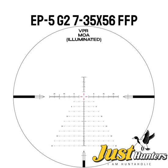 Arken Optics EP5 GEN2 7-35X56 RifleScope FFP VPR MOA Illuminated Reticle with Zero Stop 34mm Tube