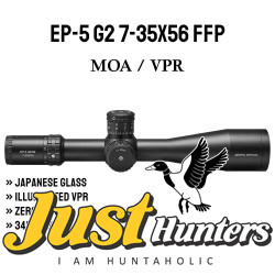Arken Optics EP5 GEN2 7-35X56 RifleScope FFP VPR MOA Illuminated Reticle with Zero Stop 34mm Tube