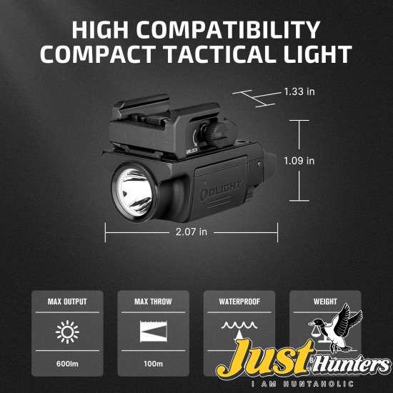 OLIGHT PL-Mini 3 Valkyrie 600 Lumens Compact Tactical Picatinny/GL/Hellcat Rail-Mounted Weaponlight OLIGHT PL-Mini 3 Valkyrie 600 Lumens Compact Tactical Picatinny/GL/Hellcat Rail-Mounted Weaponlight