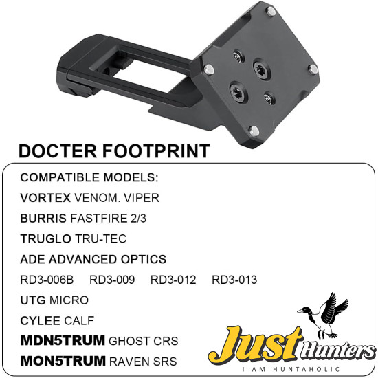 Ohhunt® 45° Canted Picatinny Mount Red Dot Adapter Plate for RMR Footprint Optics Holosun 407C/507C/508T & Trijicon RMR/SRO