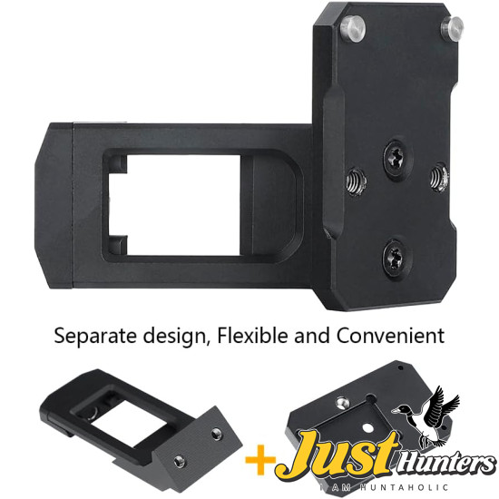 Ohhunt® 45° Canted Picatinny Mount Red Dot Adapter Plate for RMR Footprint Optics Holosun 407C/507C/508T & Trijicon RMR/SRO