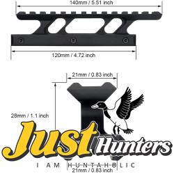 Ohhunt Picatinny Cantilever Riser Red dot Scope Rail Riser Mount 1.1 inch High