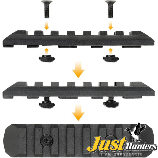 Ohhunt® Resin Picatinny Rail Section Set fit M-lok & KeyMod 6 Pcs