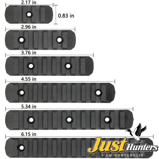 Ohhunt® Resin Picatinny Rail Section Set fit M-lok & KeyMod 6 Pcs