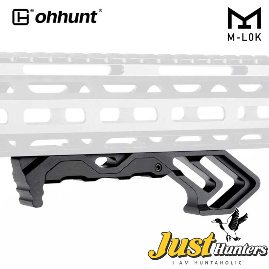 M-LOK Handstop Barricade Stop Aluminum Angled Foregrip for AR-15 AR-10 - Black