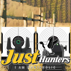 Ohhunt® Green Red Dot Flip Up Sights Fiber Optics Polymer Front Rear Back Up Sight