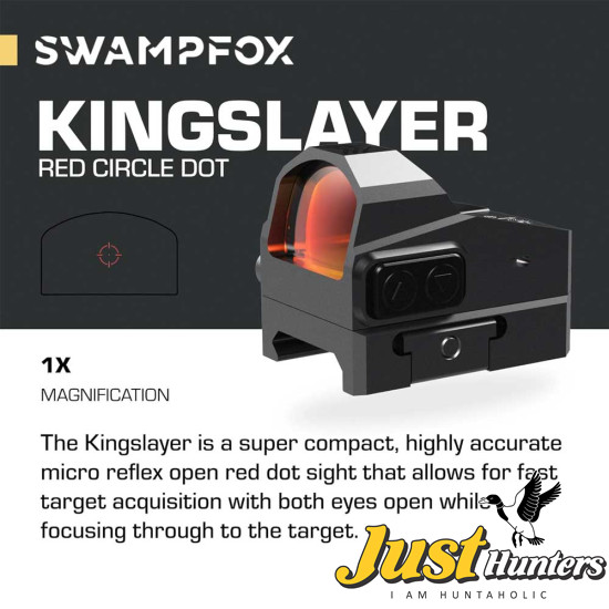 Swampfox Kingslayer Pistol Cut RMR Foot Print 1x22 Micro Reflex Circle Red Dot Sights 3 MOA