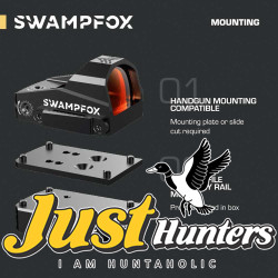 Swampfox Kingslayer Pistol Cut RMR Foot Print 1x22 Micro Reflex Circle Red Dot Sights 3 MOA