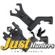 Ohhunt hhunt 45 Degree Offset Flip Up Front and Backup Rear Sight with Green Red Fiber Optic Dot