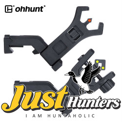 Ohhunt hhunt 45 Degree Offset Flip Up Front and Backup Rear Sight with Green Red Fiber Optic Dot