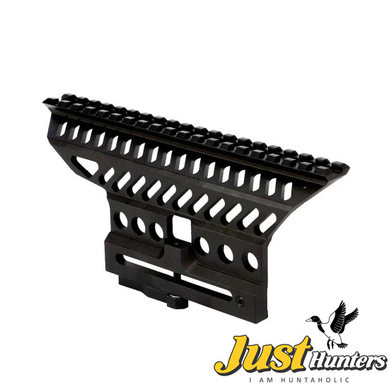 Ohhunt B-13 Classic AK Side Optic Mount Quick Detach Scope Rail Base Low Weight and Strength Picatinny Mounting Black