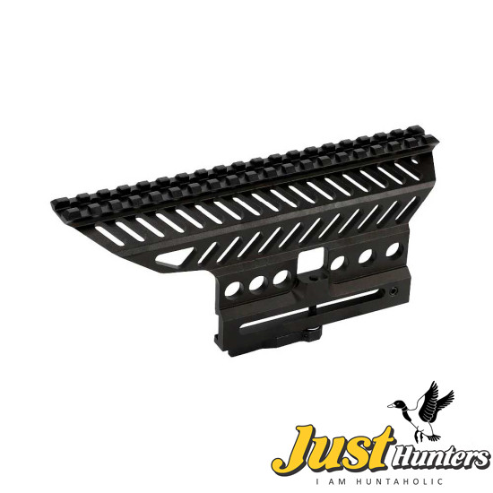 Ohhunt B-13 Classic AK Side Optic Mount Quick Detach Scope Rail Base Low Weight and Strength Picatinny Mounting Black
