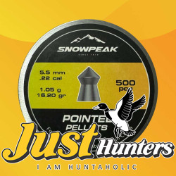 Snow Peak Pointed Pellets .22 (5.5) Cal. 16.20 Gr 500 Qty.