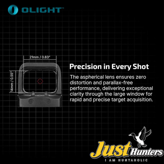 OLIGHT Osight S Multi-Reticle Micro Enclosed Sight with Charging Cover, 2 MOA Dot & 32 MOA Circle for RMSc Footprint