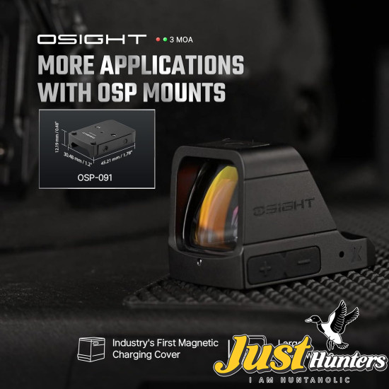 Olight Osight X Multi-Reticle 3 MOA Dot & 32 MOA Circle Open Reflex Sight Olight Osight X Multi-Reticle 3 MOA Dot & 32 MOA Circle Open Reflex Sight