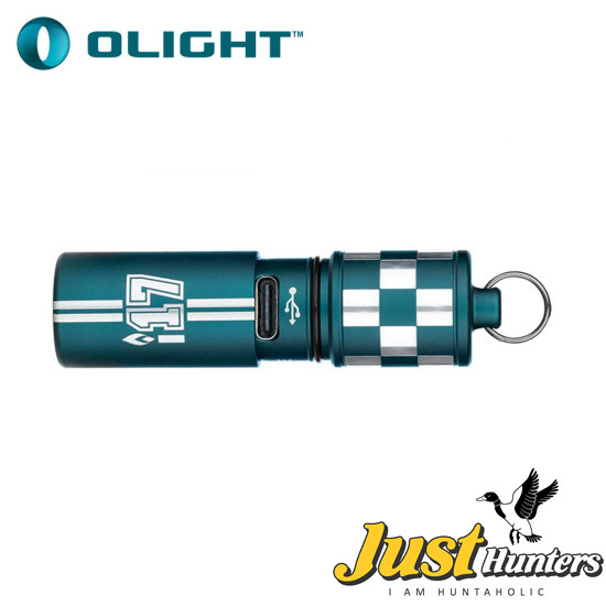 Olight i17 Checkered Flag USB-C Rechargeable EDC Keychain Flashlight