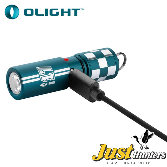 Olight i17 Checkered Flag USB-C Rechargeable EDC Keychain Flashlight