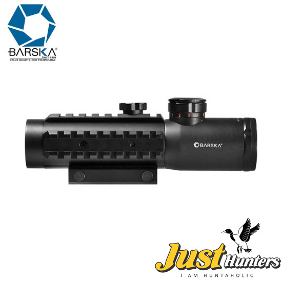 Barska 4x30 Electro Sight Multi-Rail Riflescope Illuminated Red/Green Mil-Dot Reticle, Integrated Picatinny Mount