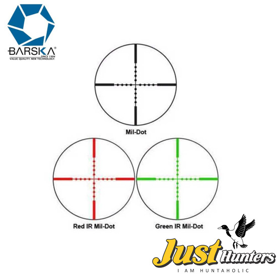 Barska 4x30 Electro Sight Multi-Rail Riflescope Illuminated Red/Green Mil-Dot Reticle, Integrated Picatinny Mount