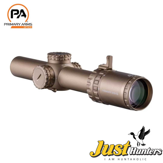 Primary Arms SLx 1-6x24mm SFP Rifle Scope Gen IV - FDE Illuminated ACSS Nova Fiber Wire Reticle - Red Dot Bright™