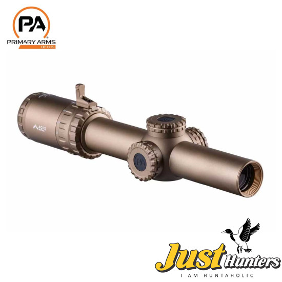 Primary Arms SLx 1-6x24mm SFP Rifle Scope Gen IV - FDE Illuminated ACSS Nova Fiber Wire Reticle - Red Dot Bright™