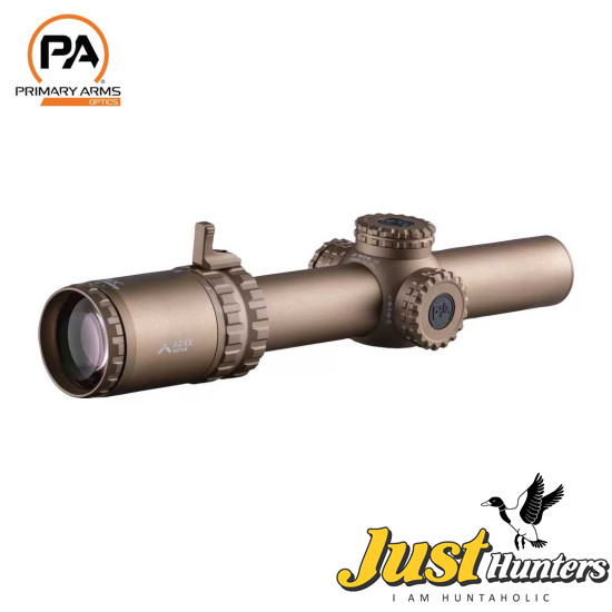 Primary Arms SLx 1-6x24mm SFP Rifle Scope Gen IV - FDE Illuminated ACSS Nova Fiber Wire Reticle - Red Dot Bright™