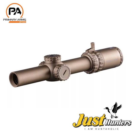 Primary Arms SLx 1-6x24mm SFP Rifle Scope Gen IV - FDE Illuminated ACSS Nova Fiber Wire Reticle - Red Dot Bright™