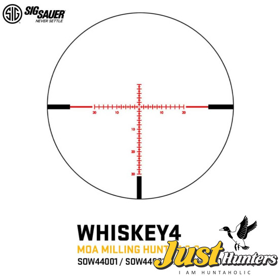 SIG SAUER WHISKEY4 4-16X44MM EXPOSED ZERO STOP, ILLUMINATED FFP SIG SAUER WHISKEY4 4-16X44MM EXPOSED ZERO STOP, ILLUMINATED FFP