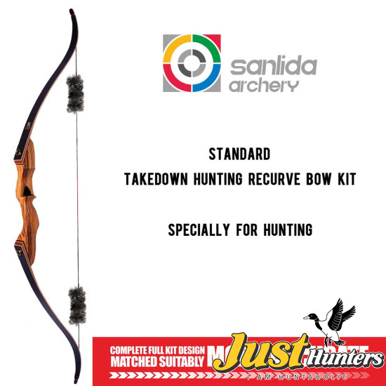 Sanlida Archery Eagle X9 New 58" 35# Recurve Takedown Wooden Bow Package